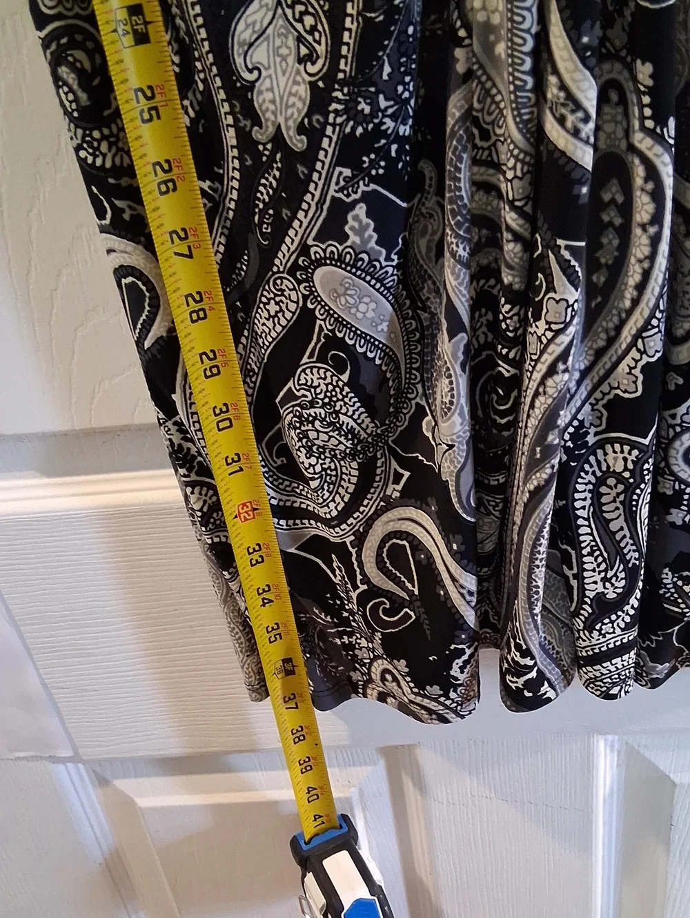 Apt. 9 Black & White Paisley Tie-Front Dress